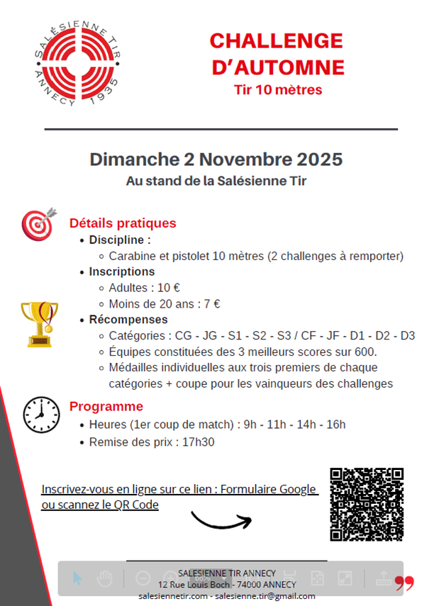 CHALLENGE AUTOMNE - SALESIENNE TIR