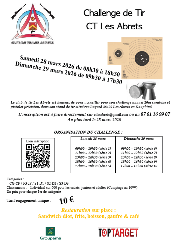 CHALLENGE TIR 10M - CT LES ABRETS