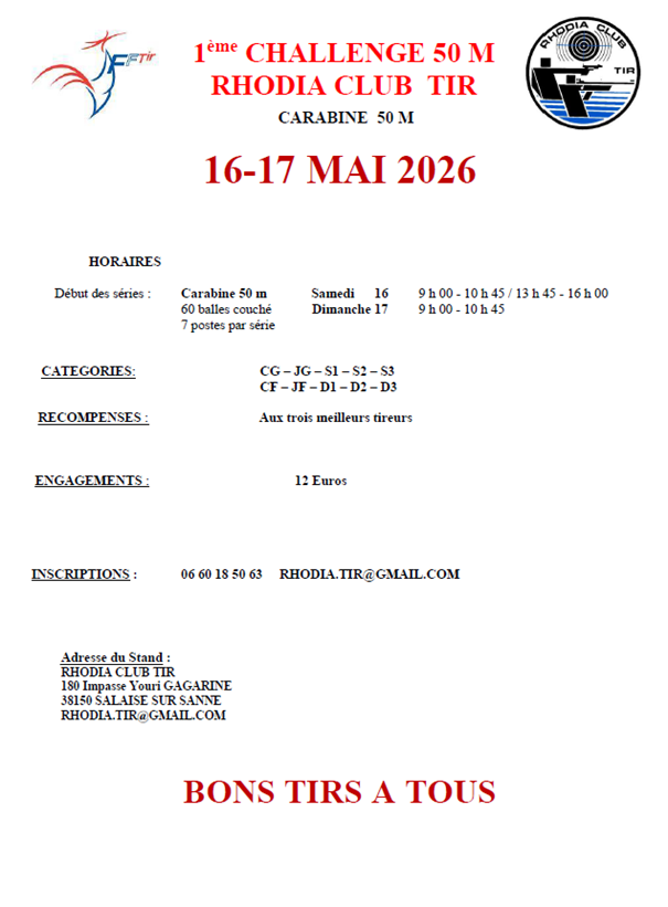 CHALLENGE 50M - RHODIA CLUB