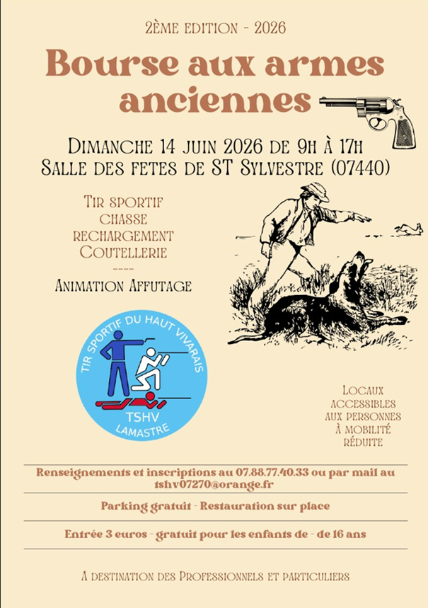 BOURSE AUX ARMES ANCIENNES - TIR SPORTIF HAUT VIVARAIS